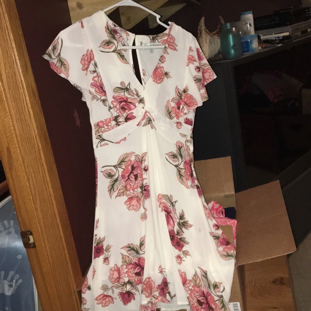 White floral dress